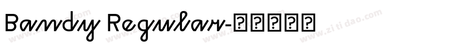 Bandy Regular字体转换